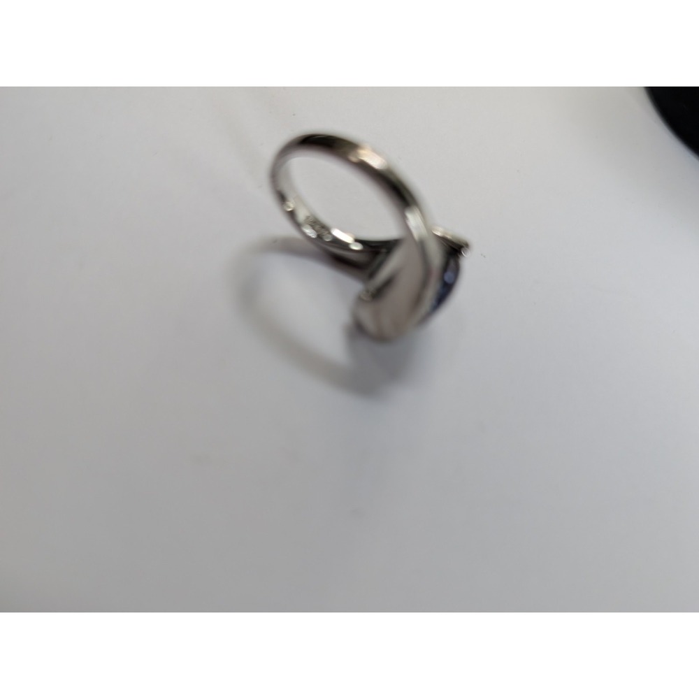 Solid Sterling Silver .925 Blue Pearl Ring Size 7‎ - Picture 4 of 6